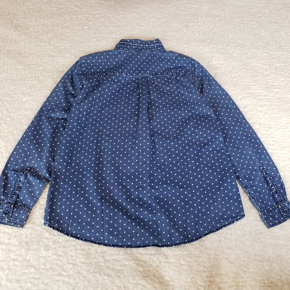 Loft Polka Dot Button Down Shirt Size L - Picture 7 of 7